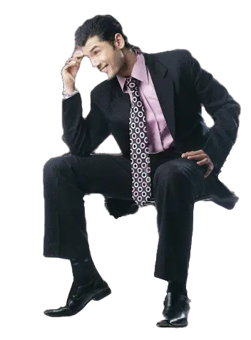 Sitting businessman PNG
