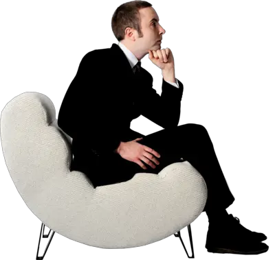 Sitting businessman PNG