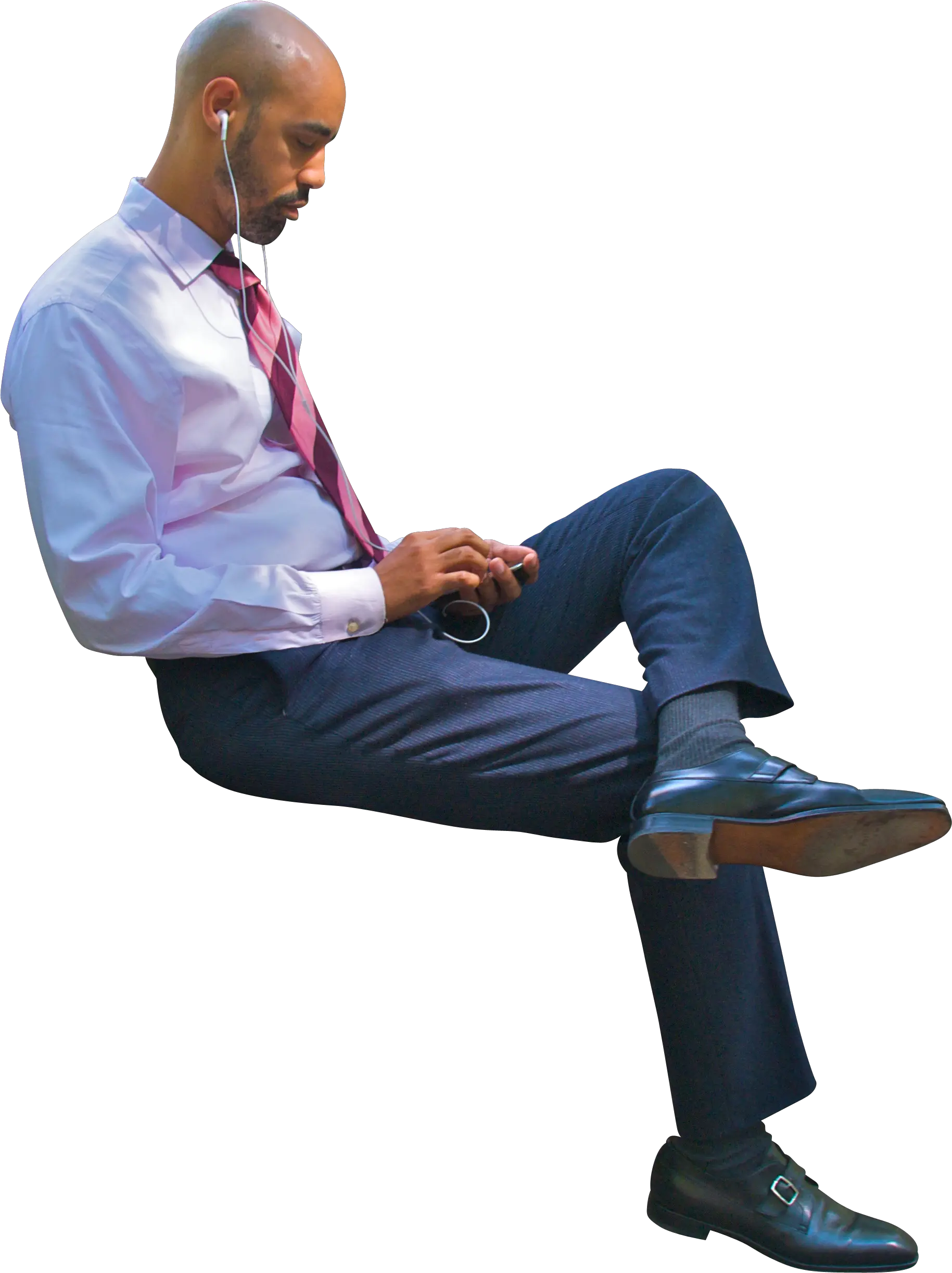 Sitting businessman PNG