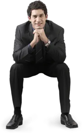 Sitting businessman PNG