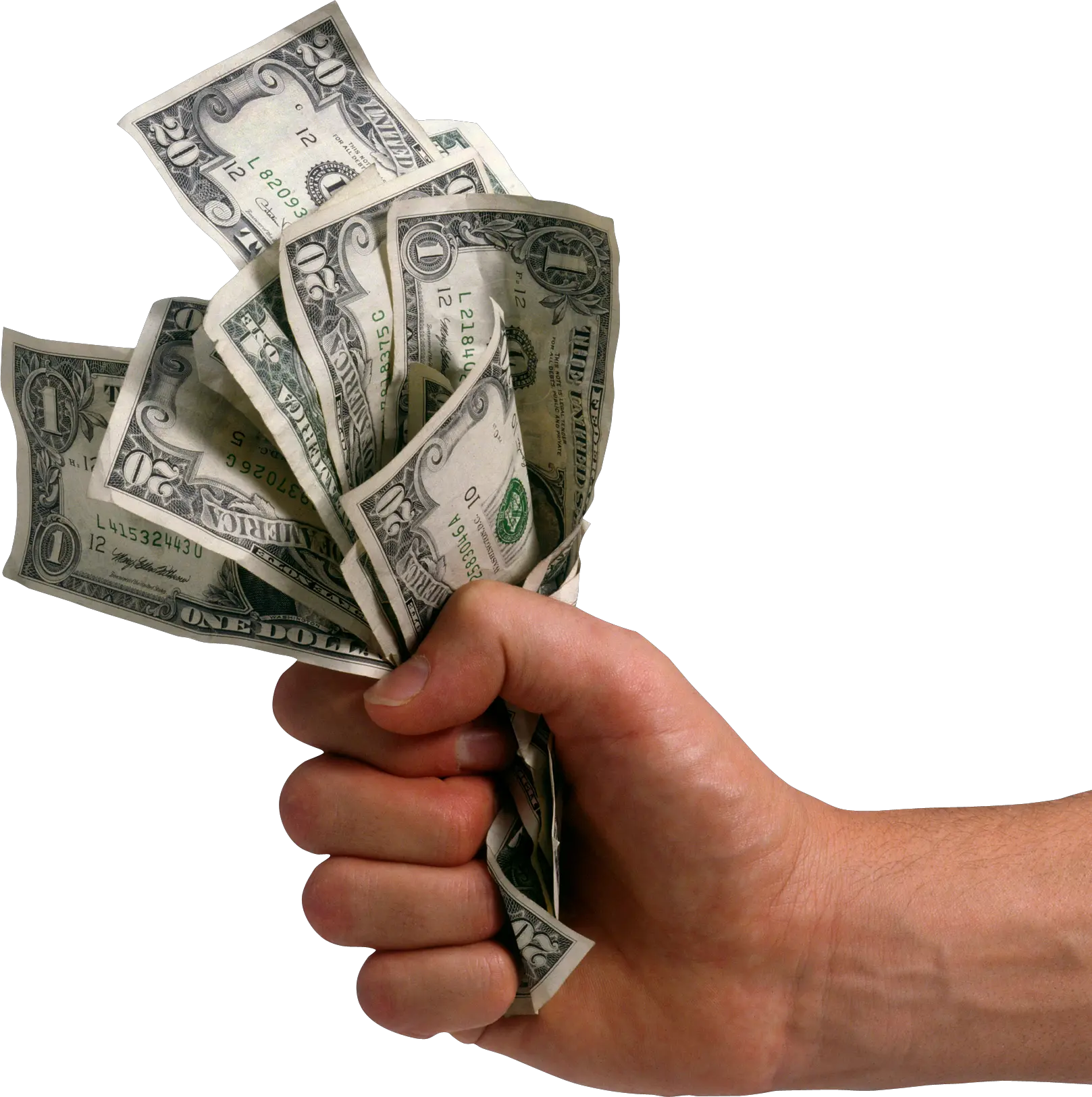 Money in hand PNG image dollars in hands