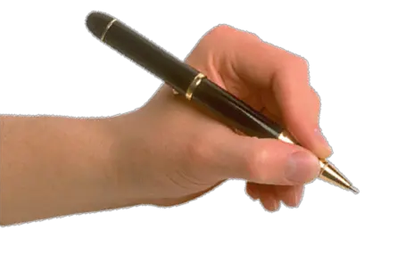Pen in hand hands PNG hand image free