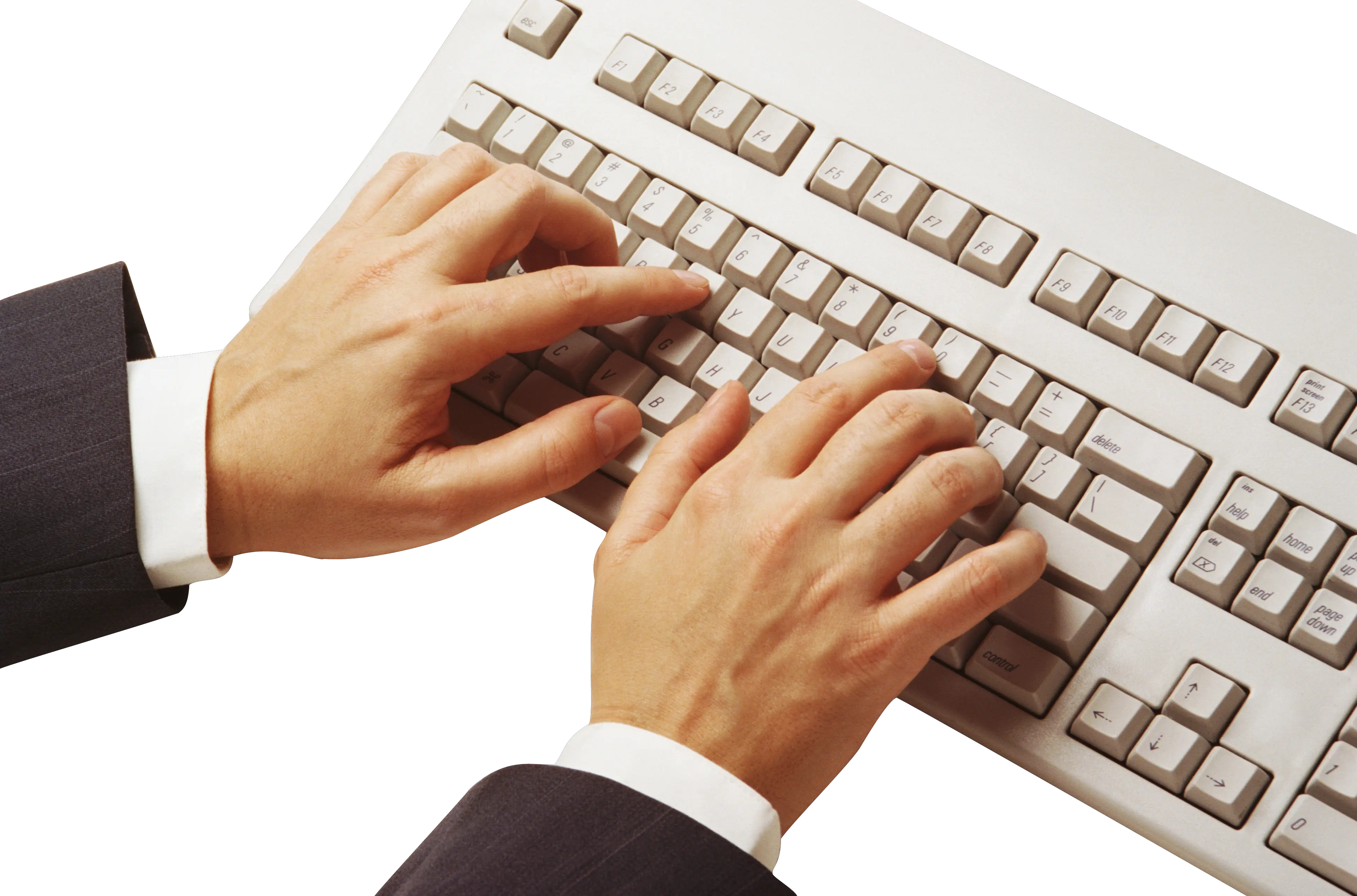 hands on keyboard PNG