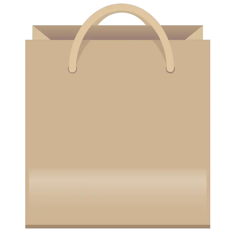 Paper shopping bag PNG image