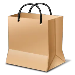 Paper shopping bag PNG image