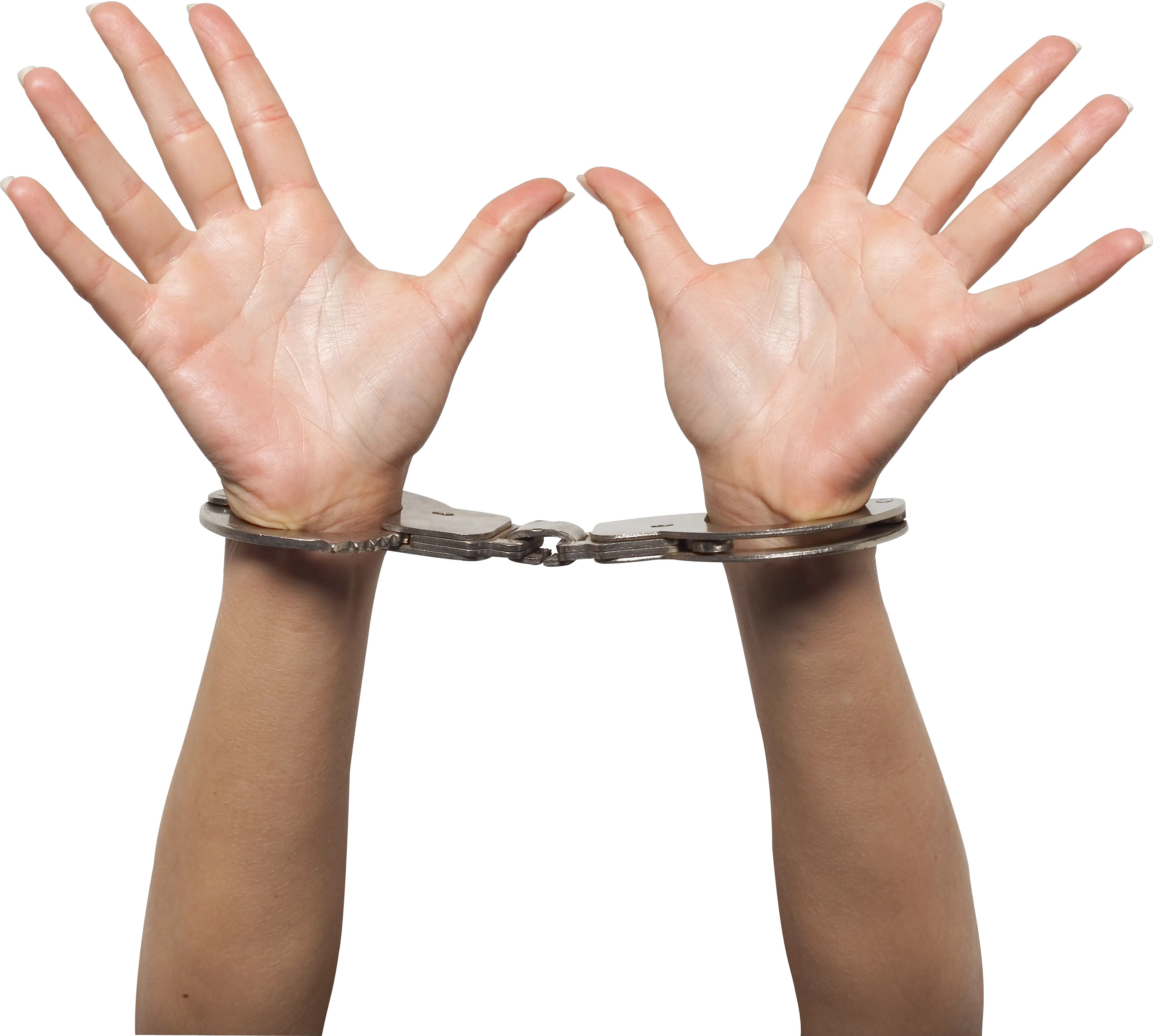 handcuffs on hands PNG