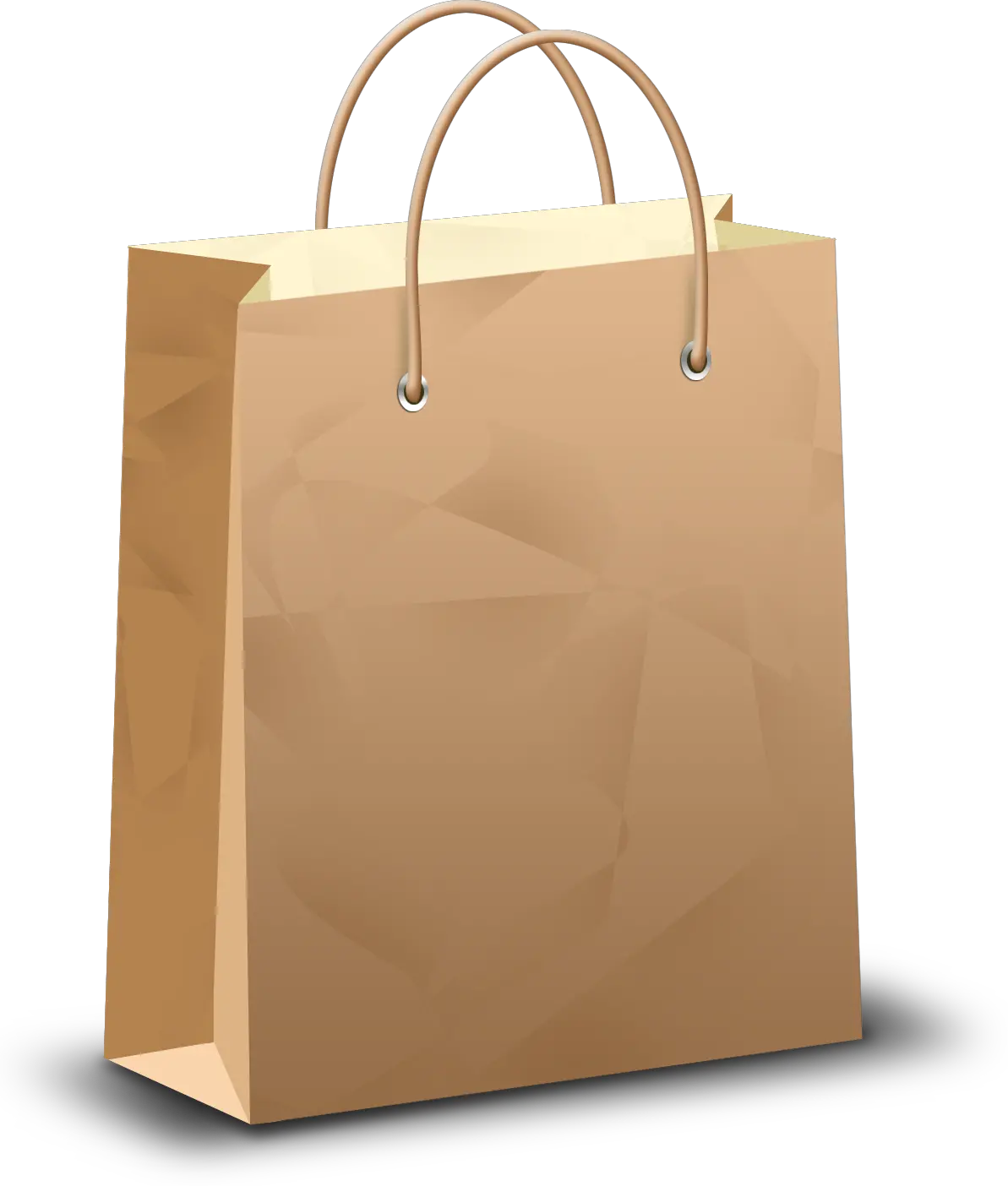 Paper shopping bag PNG image