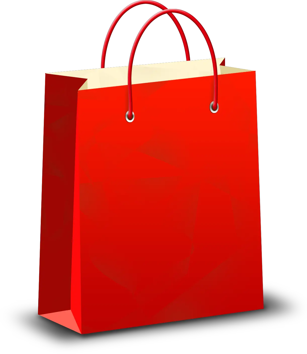 Paper shopping bag PNG image