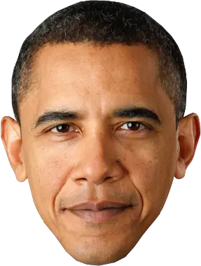 Barak Obama face PNG image