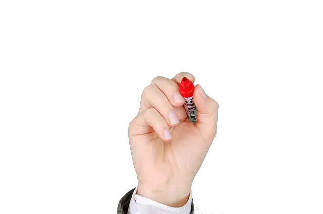 Pen in hand PNG image