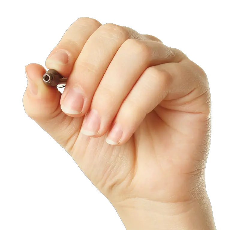 Pen in hand PNG image