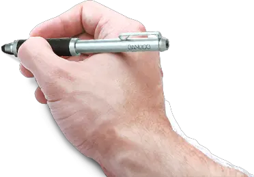 Pen in hand PNG image