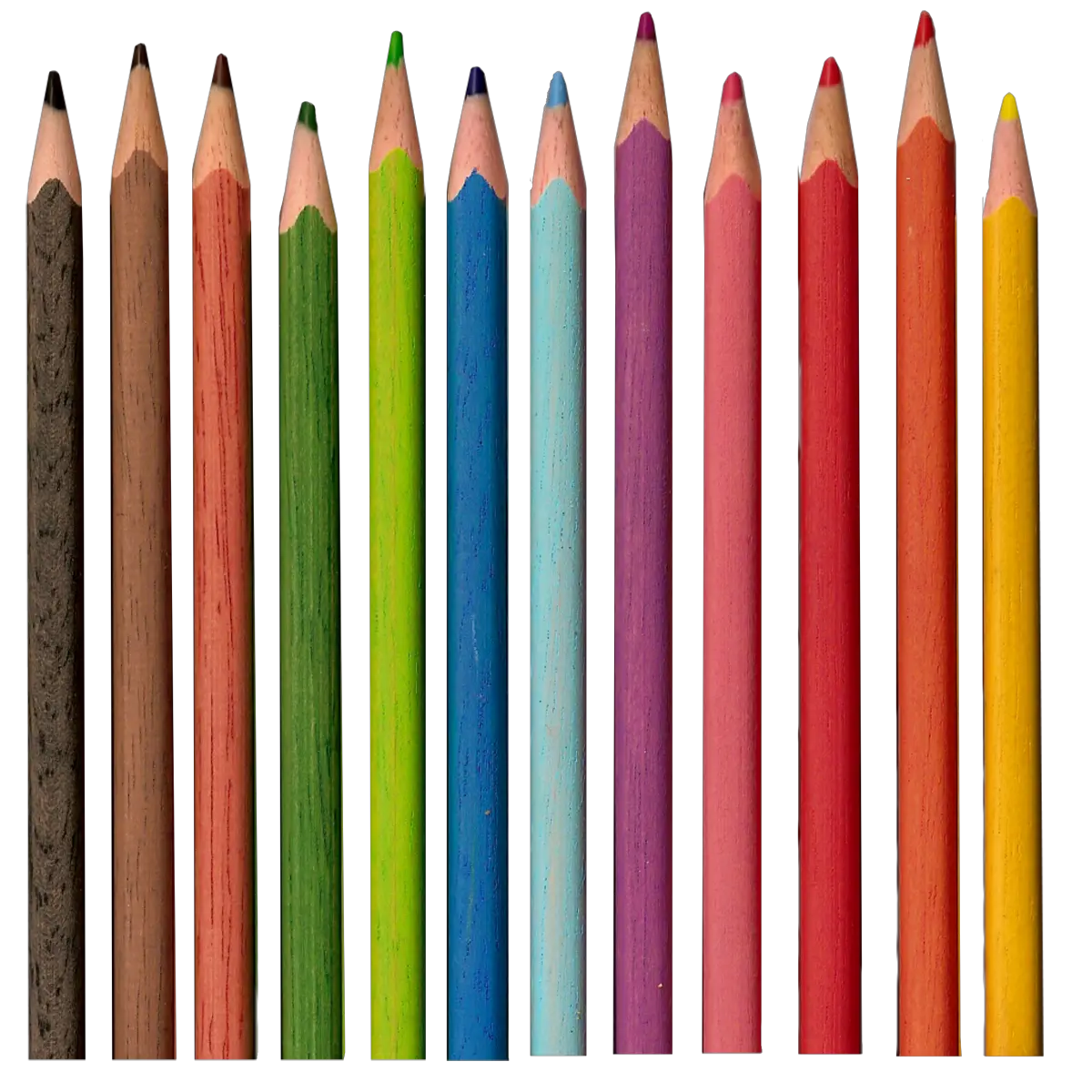 Colorful pencils PNG image