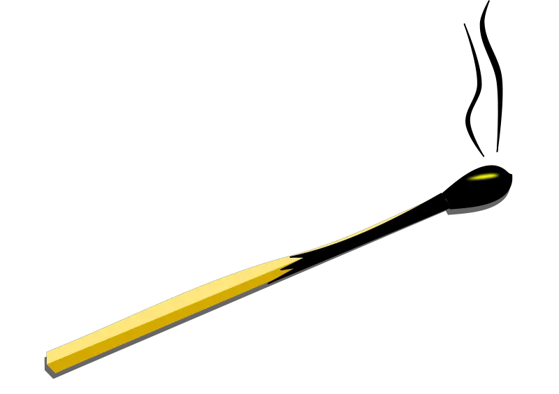 Burned matche PNG image