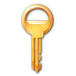 golden key PNG image free