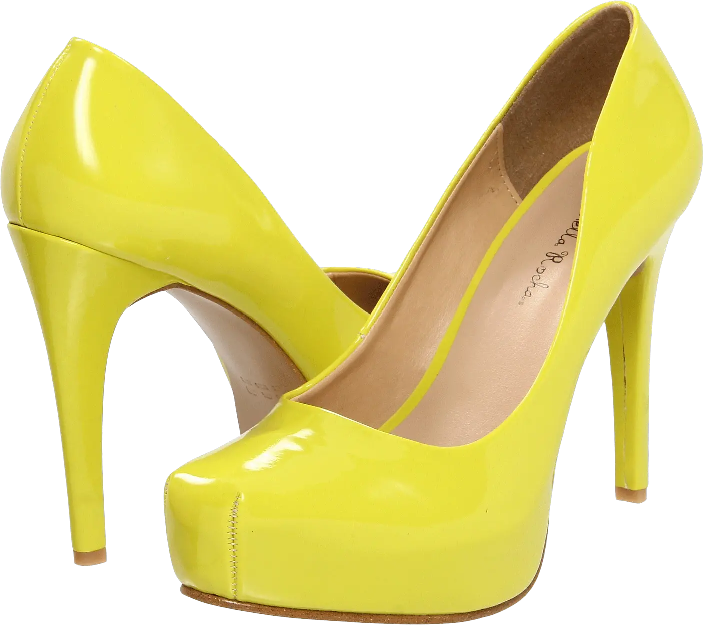 Yellow women shoes PNG image