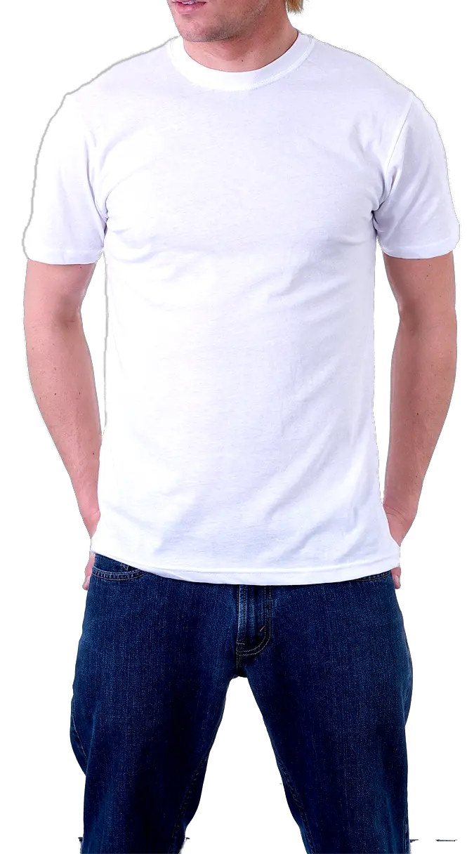 Man in white t-shirt PNG image