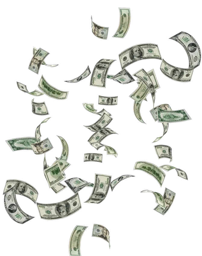 Falling money PNG