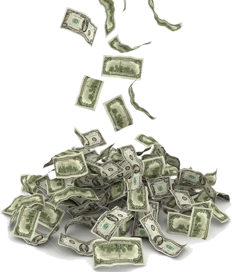 Falling money PNG