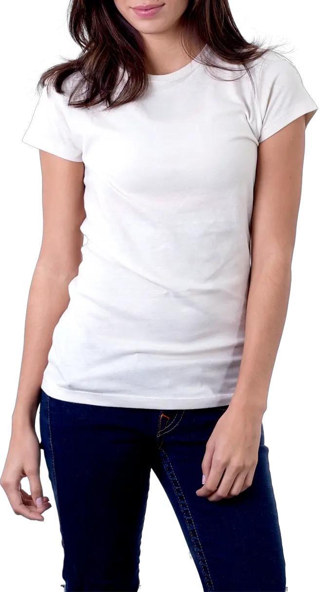 woman in white t-shirt PNG image