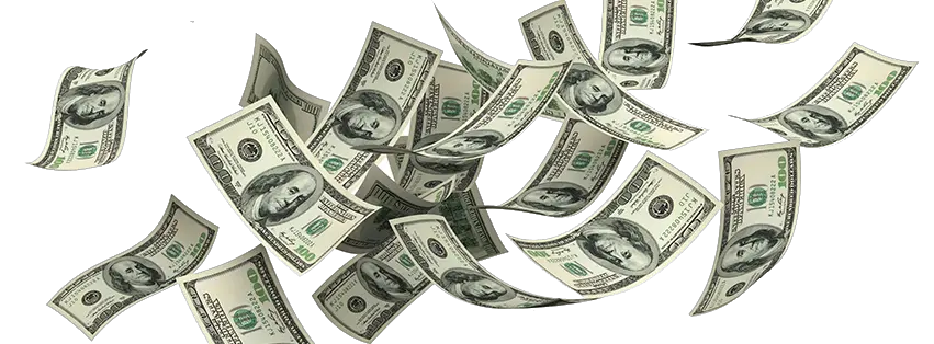 Falling money PNG