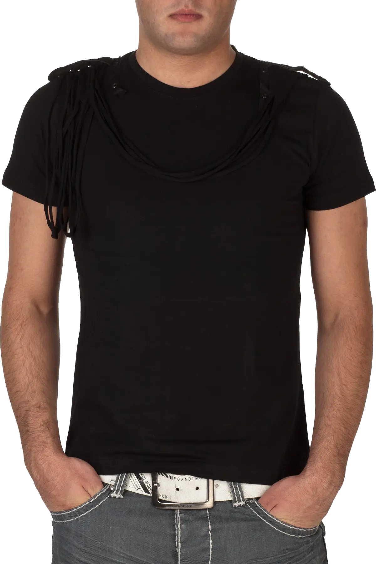 Black polo shirt PNG image