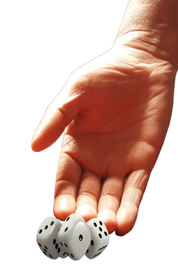 Dice in hand PNG