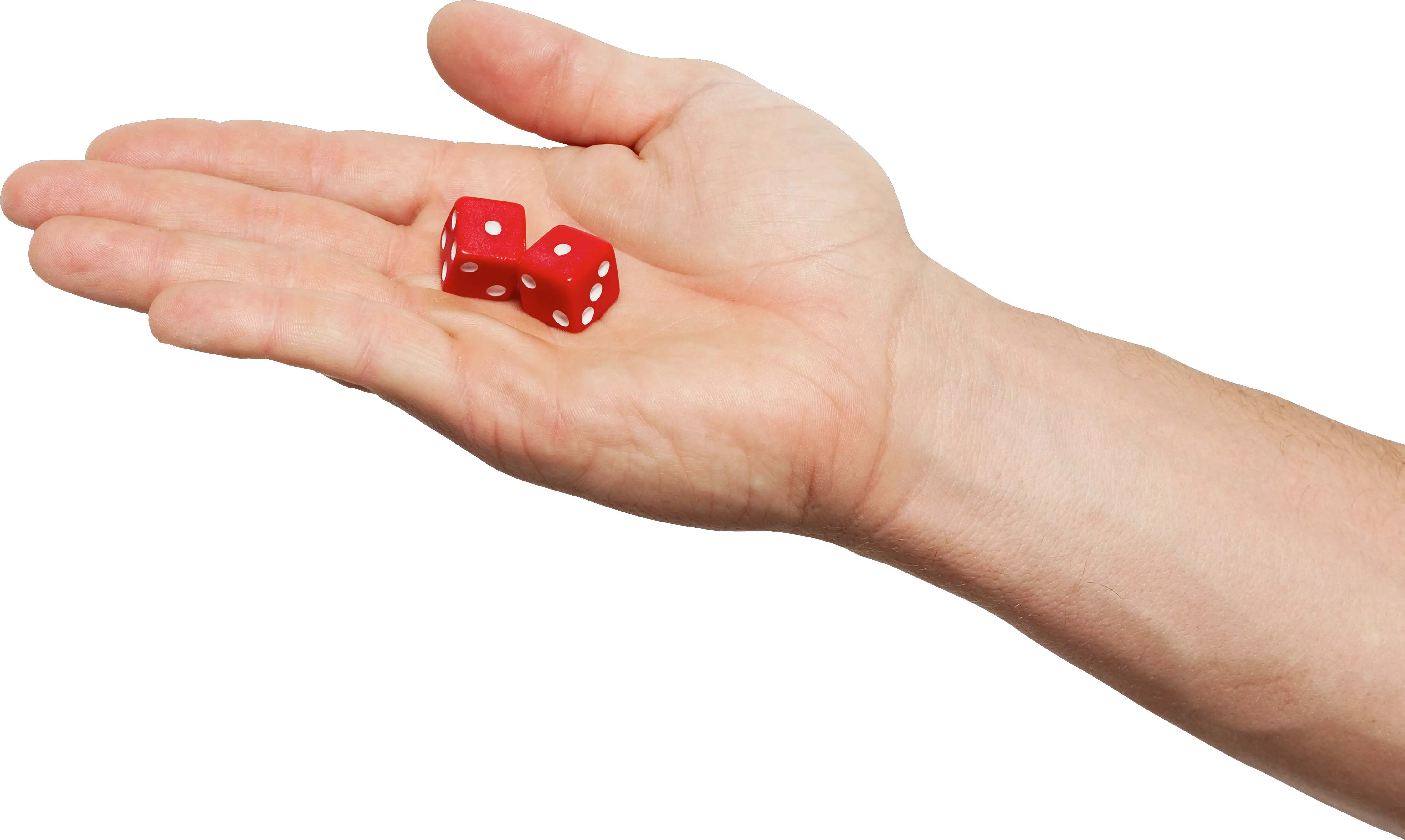 Dice in hand PNG