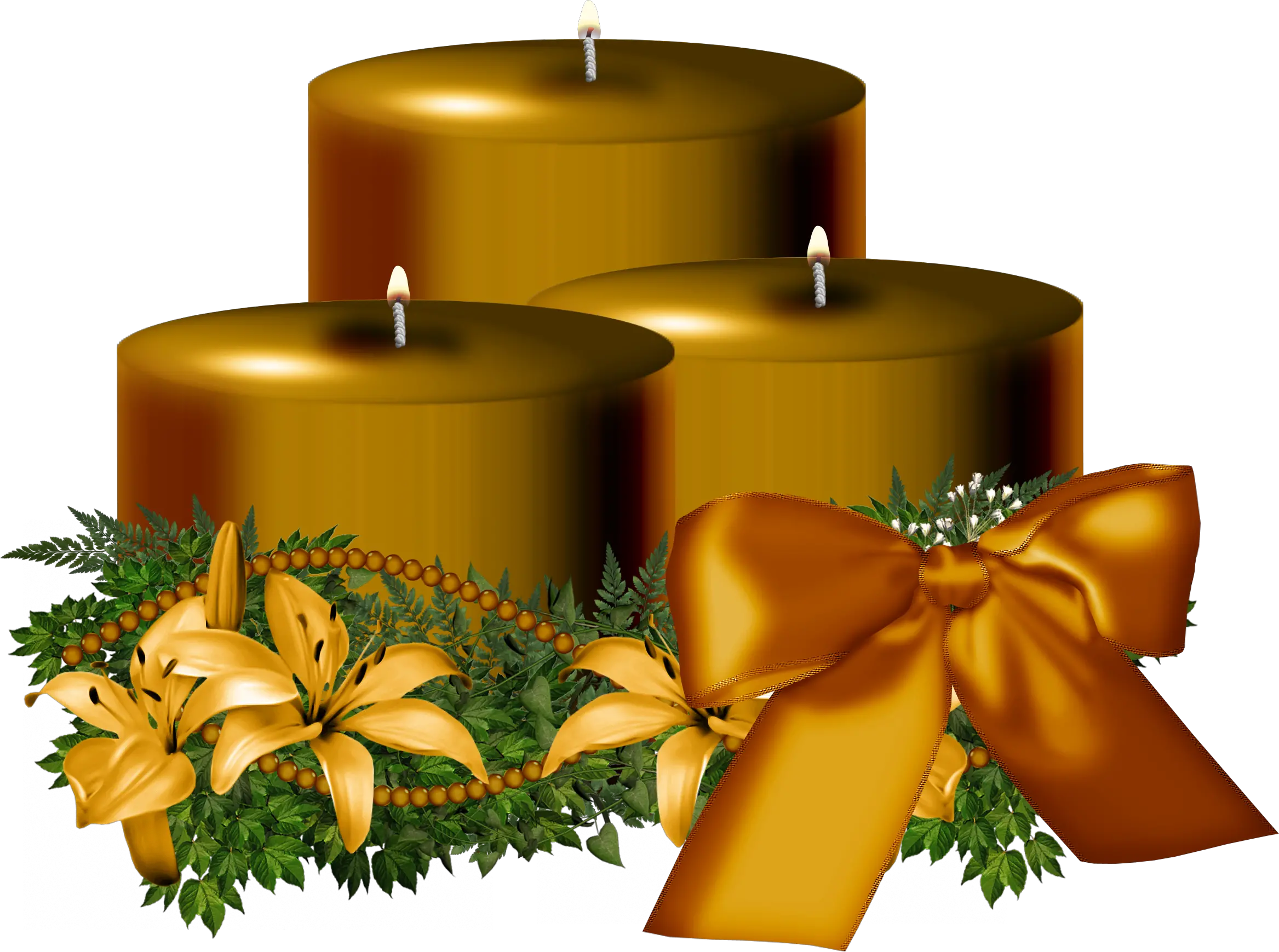 Christmas candle PNG image