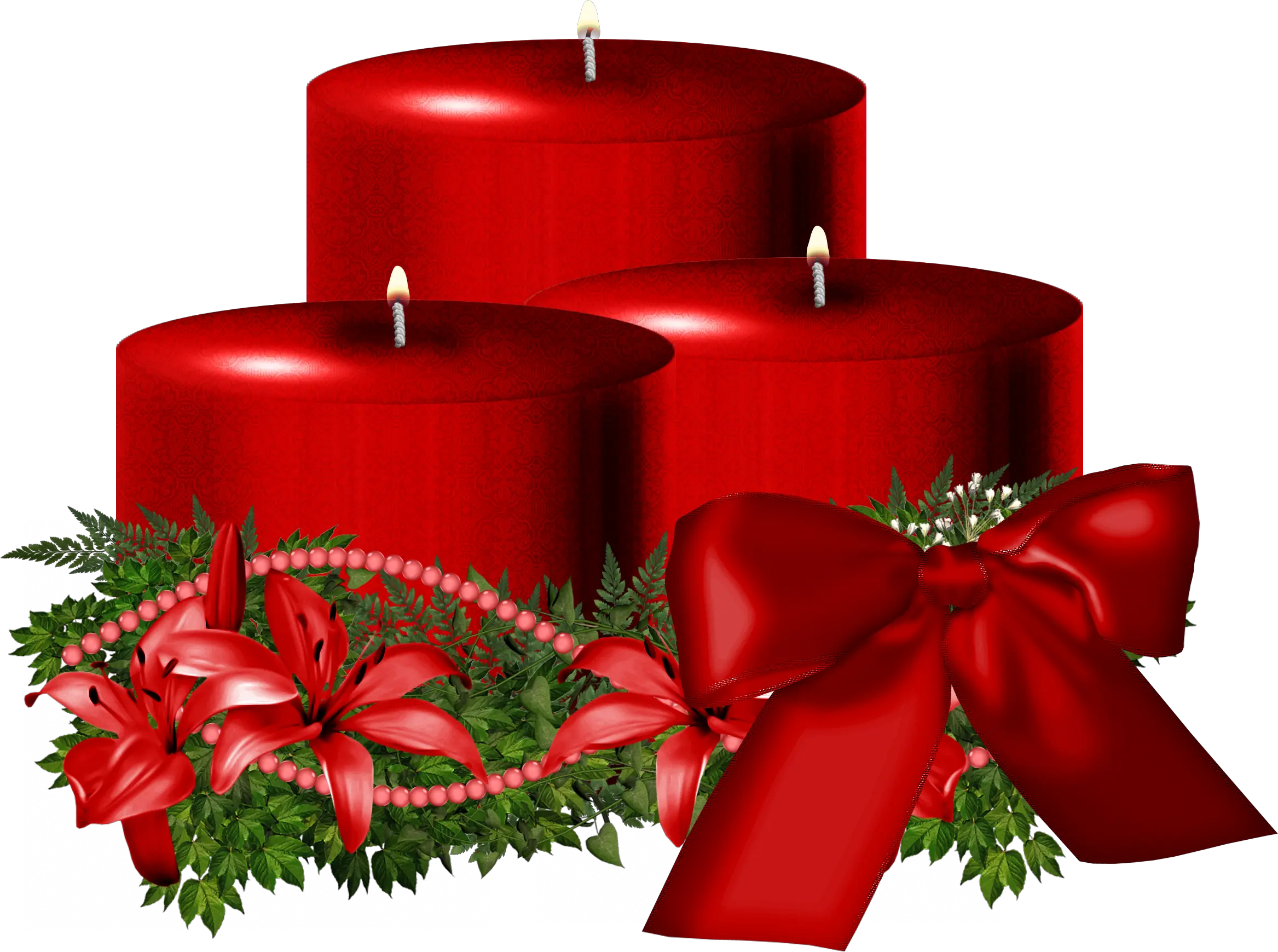 Christmas candle PNG image