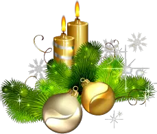 Christmas candle PNG image