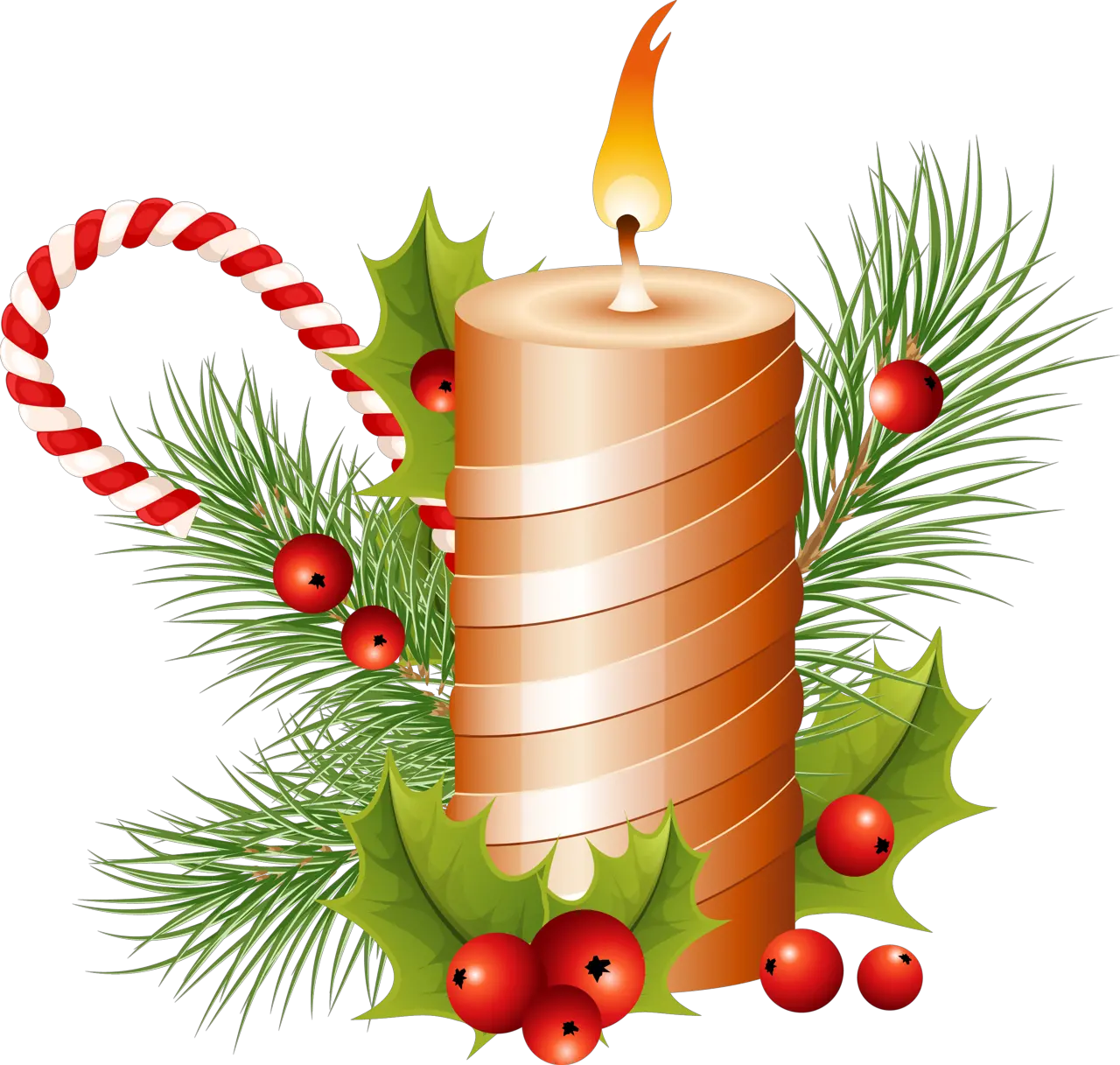 Christmas candle PNG image