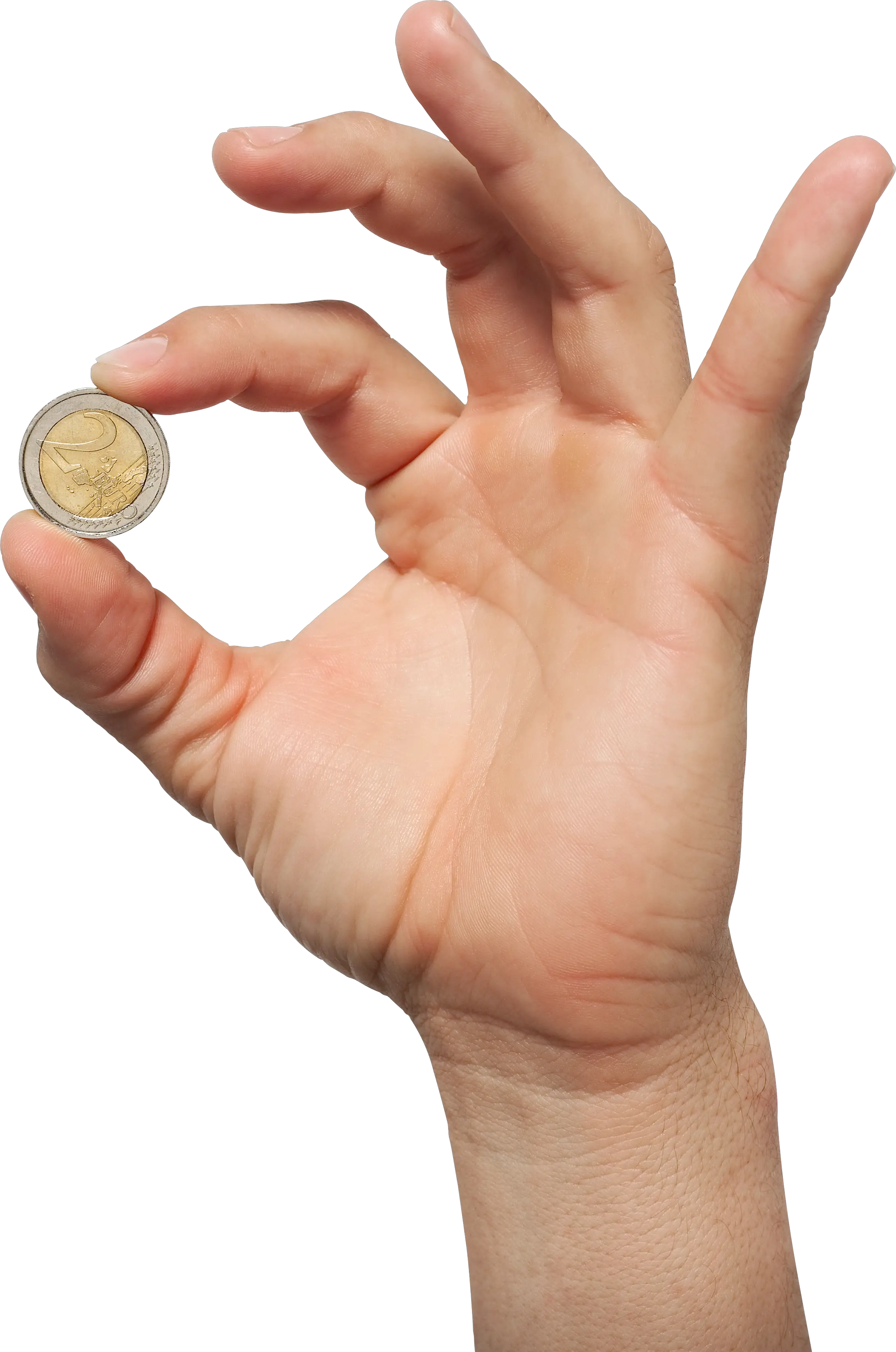 Coin in hand PNG image
