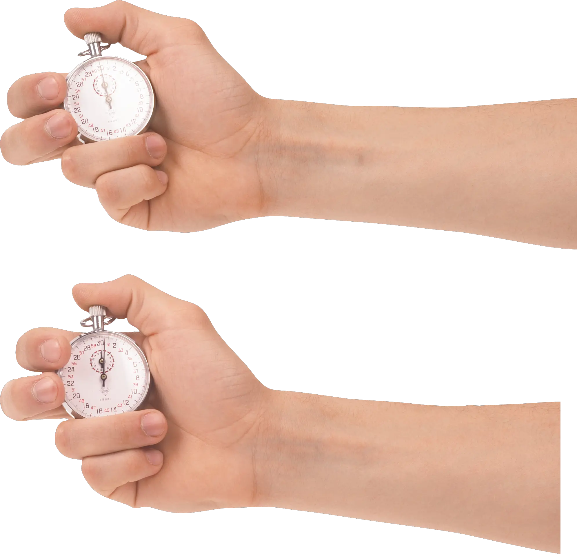 Stopwatch in hand PNG image