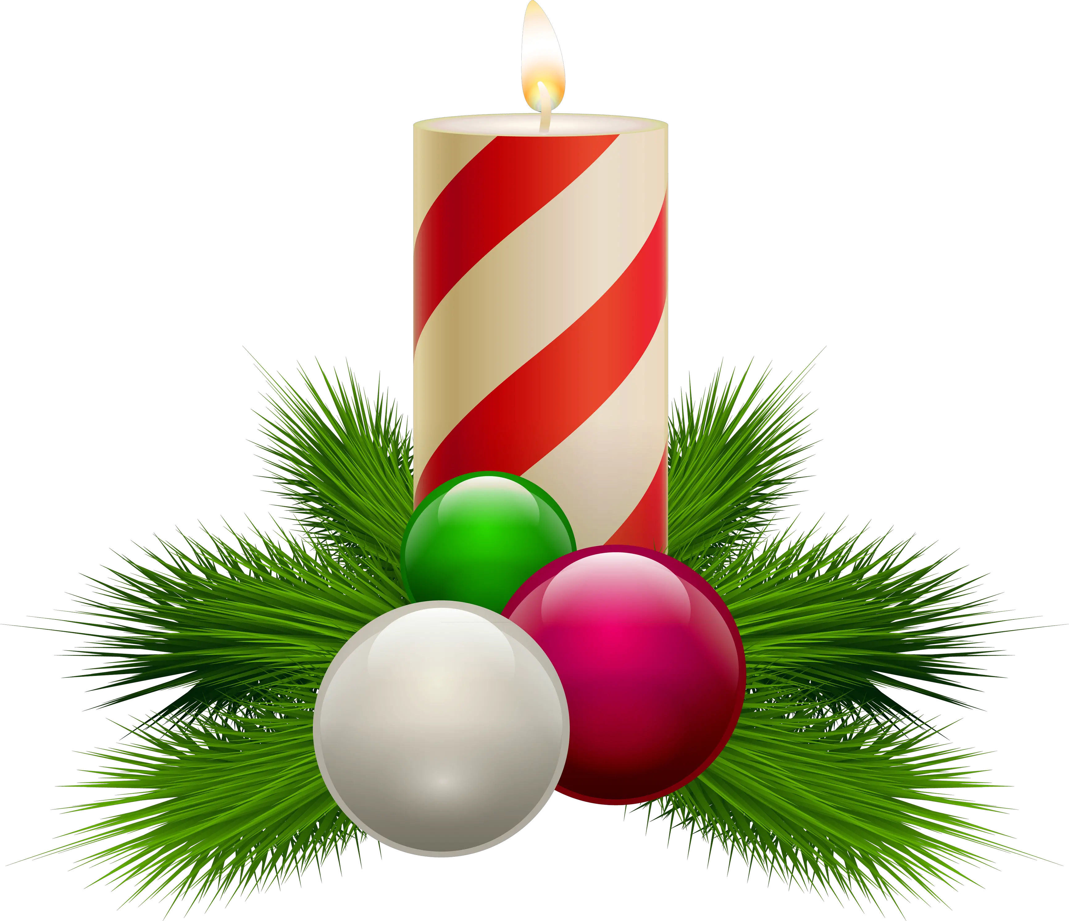 Christmas candle PNG image