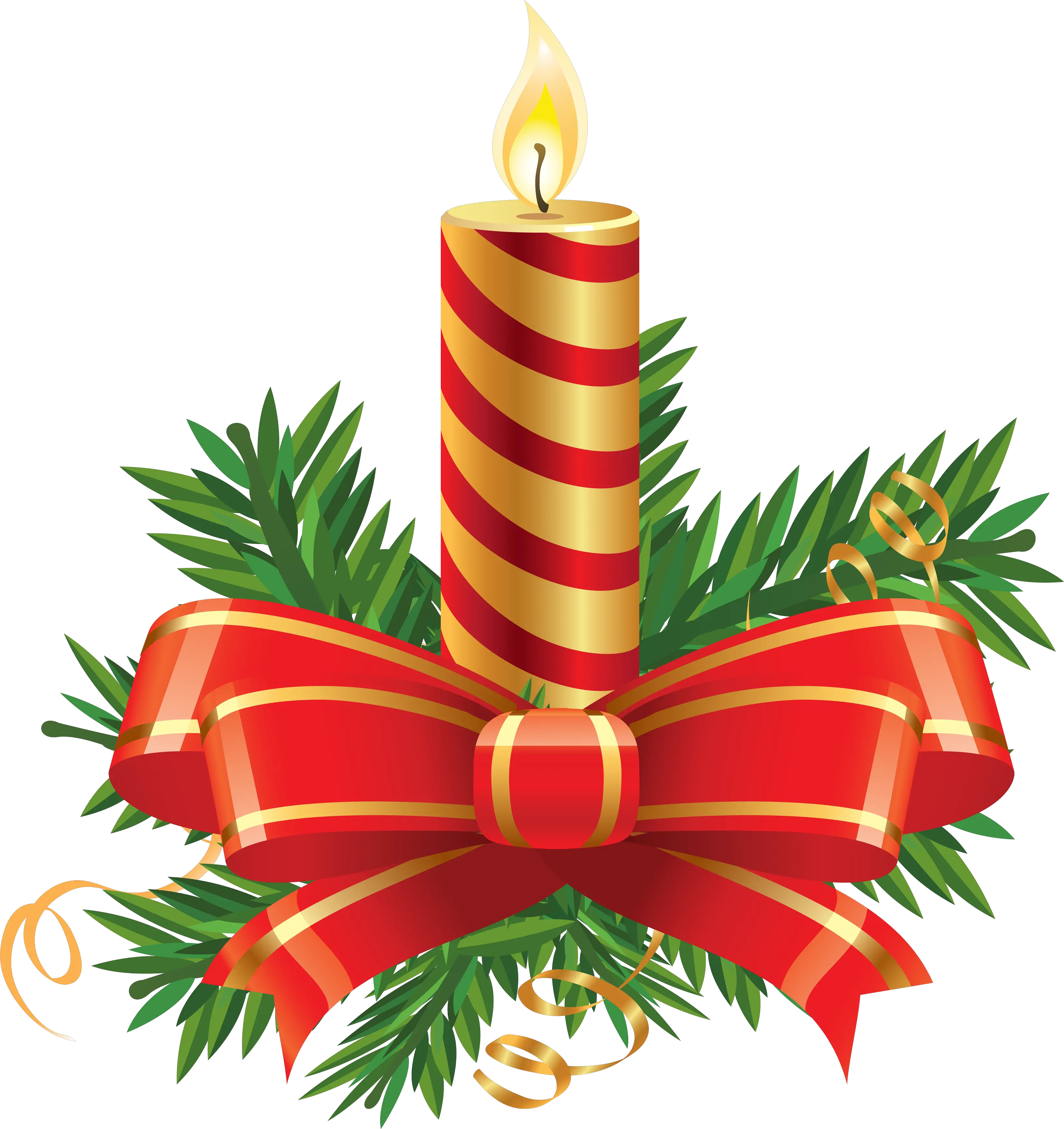 Christmas candle PNG image