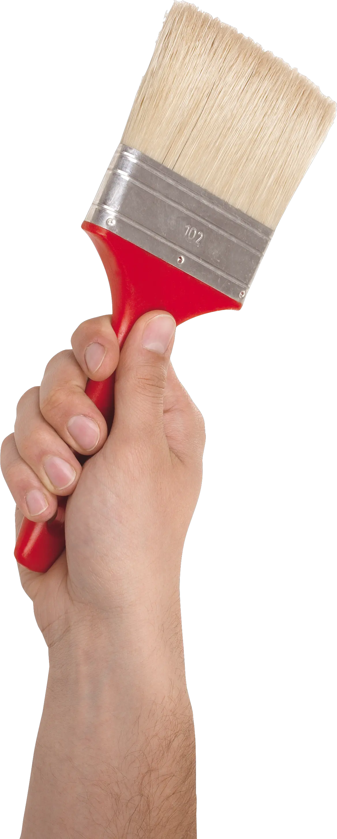 paint brush in hand PNG image
