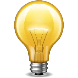 yellow light bulb PNG image