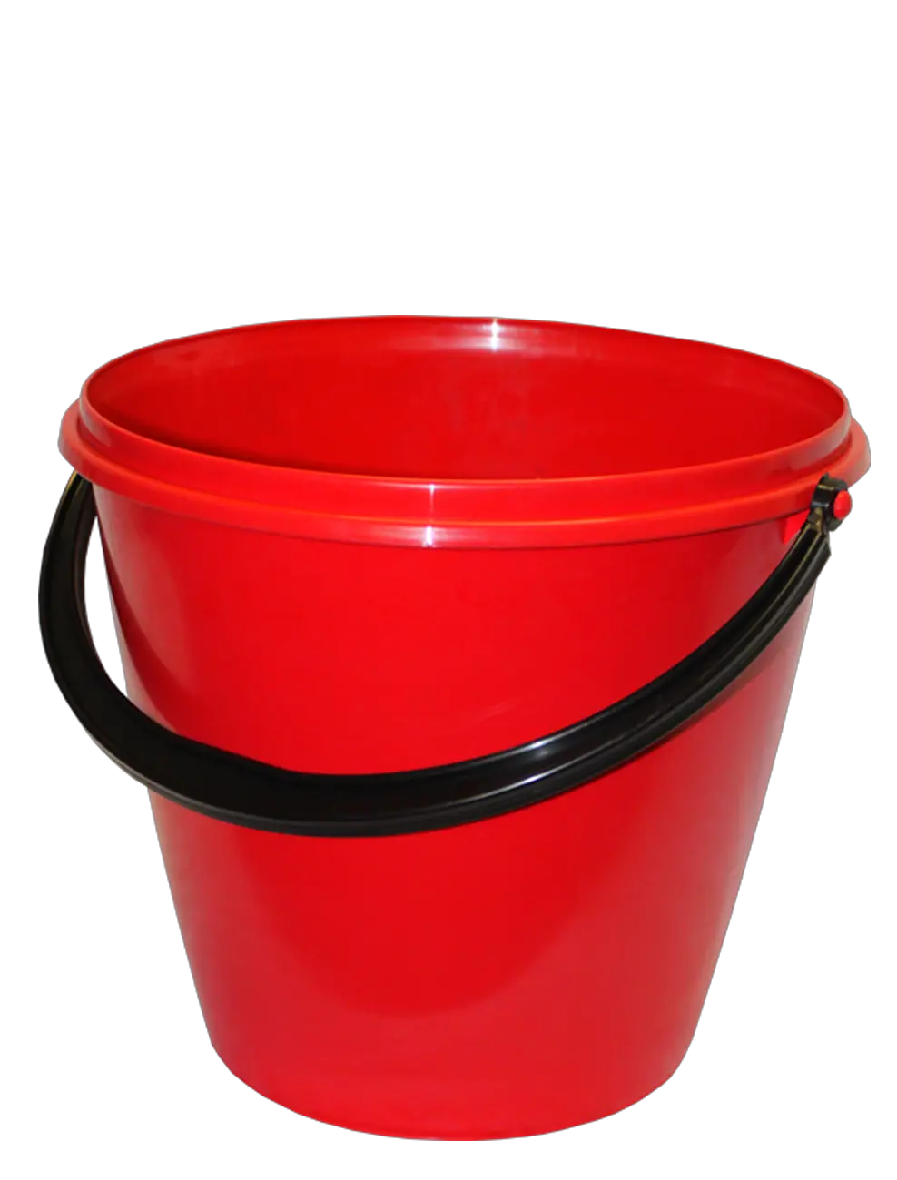 Plastic red bucket PNG image