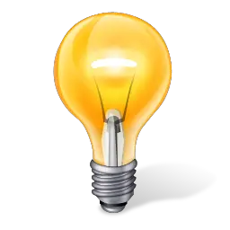 yellow light bulb PNG image