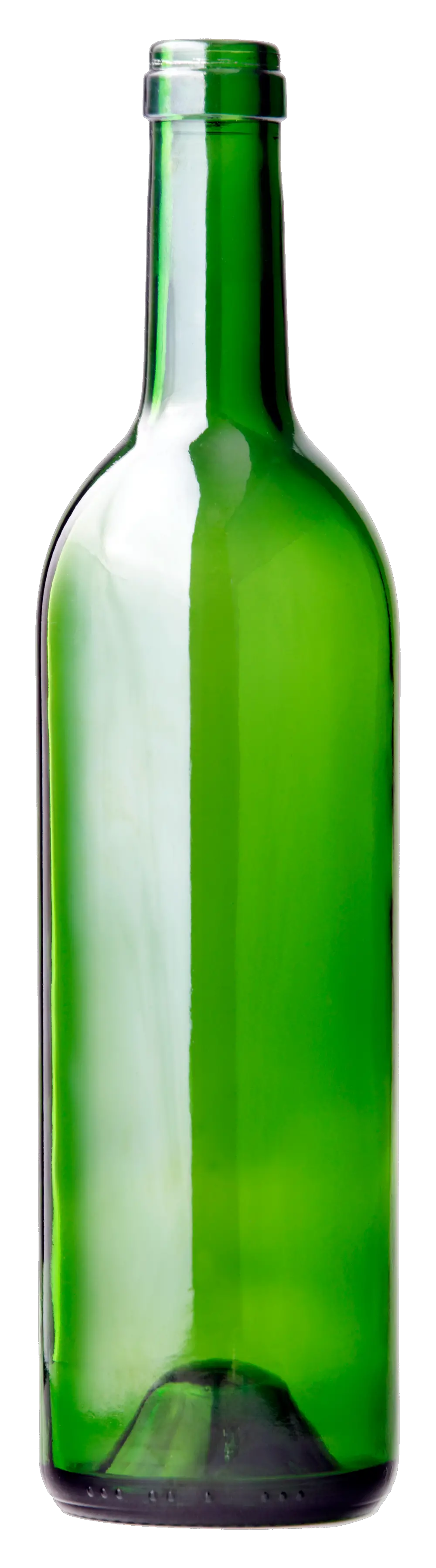 Glass green bottle PNG image