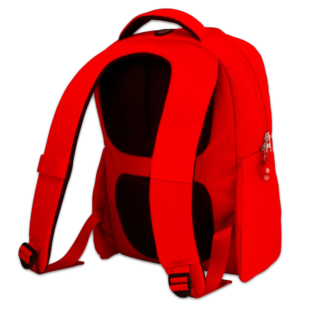 Red backpack PNG image