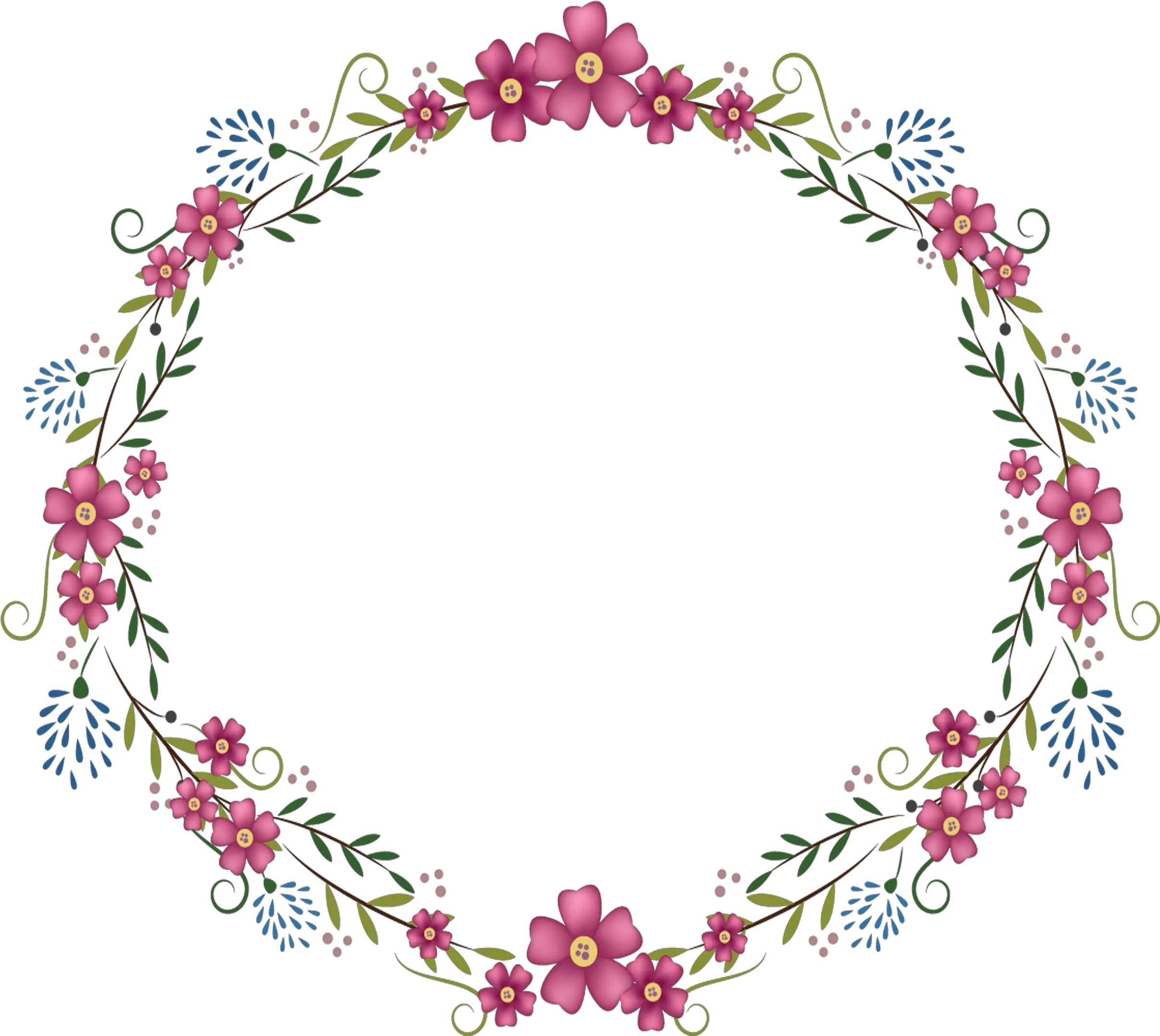 Floral frame PNG