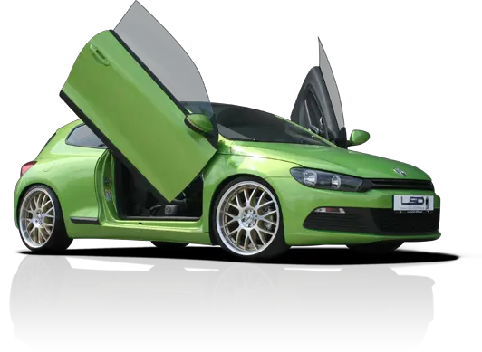 Green Volkswagen Scirocco PNG car image