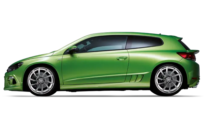 Green Volkswagen Scirocco PNG car image