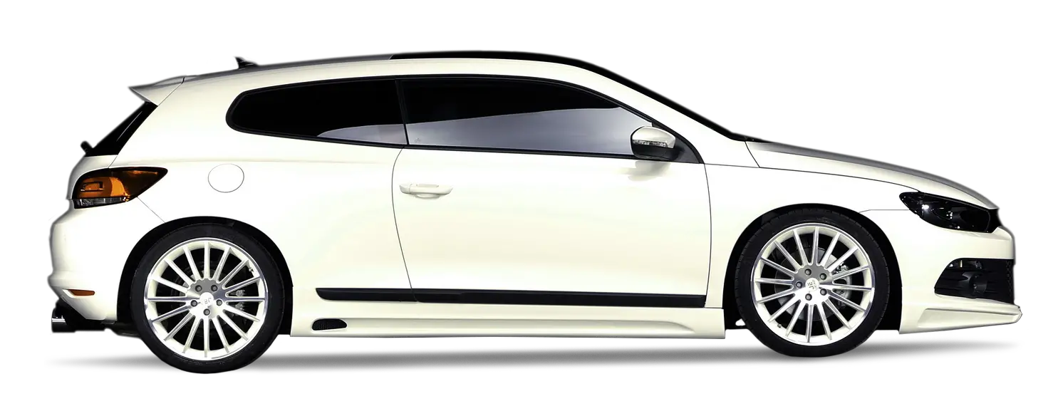 white Volkswagen Scirocco PNG car image