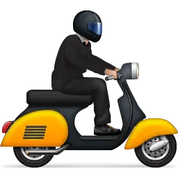 Man on scooter PNG image
