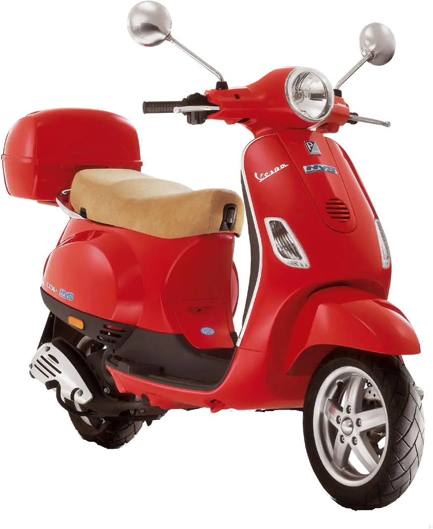 Red scooter PNG image