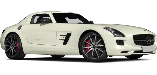 White Mercedes AMG car PNG image