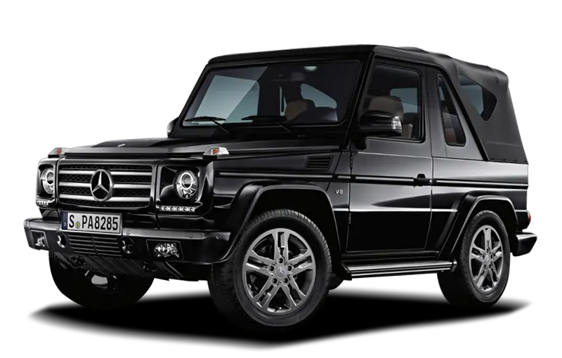 Black Mercedes G-class Gelandewagen car PNG image